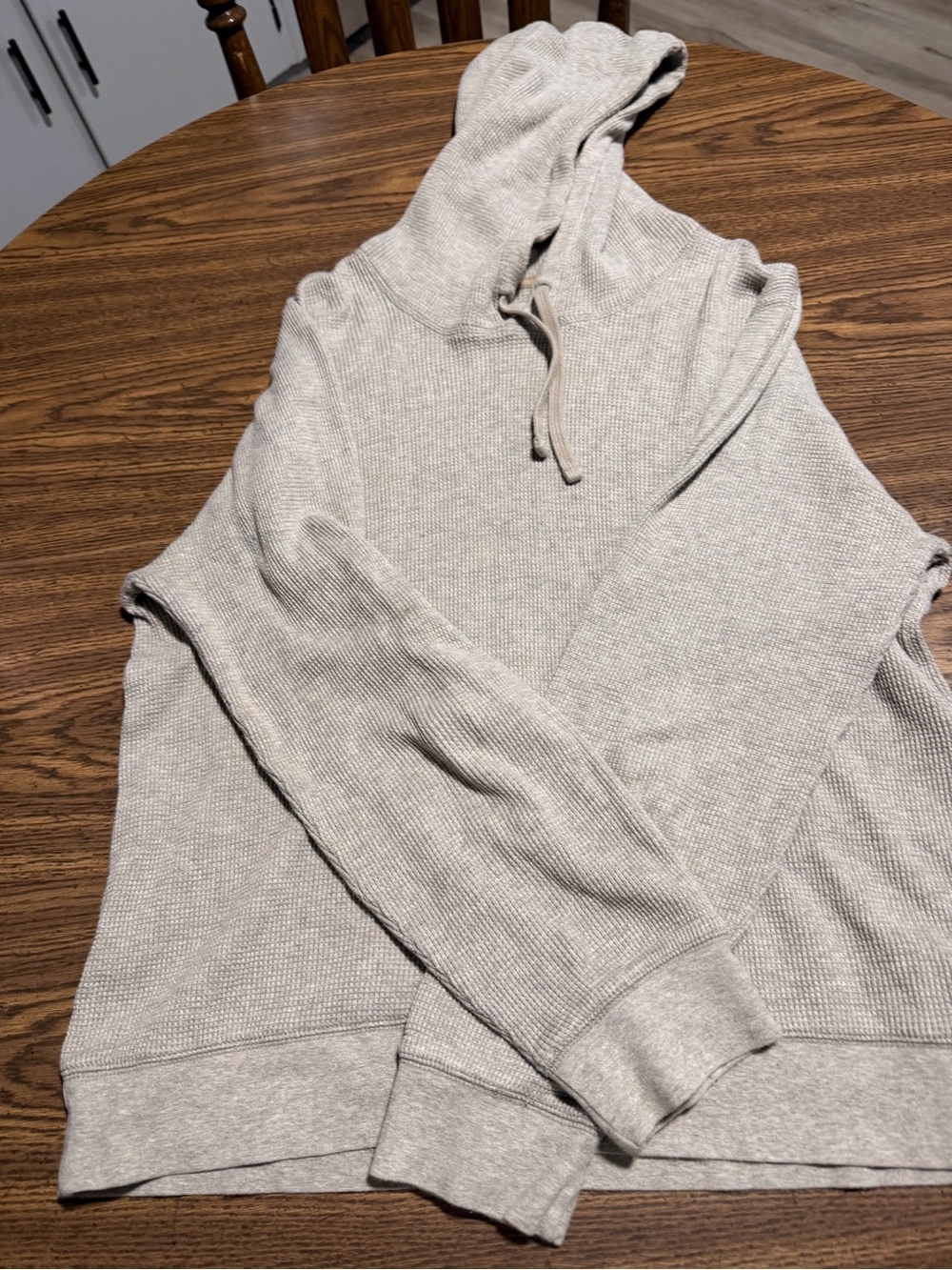 Everlane Light Beige Knit Hooded Turtleneck Sweater